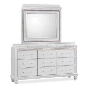 Cosmos Furniture Sabrina 12-Drawer Dresser, White