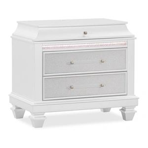 Cosmos Furniture Sabrina 3-Drawers Nightstand, White