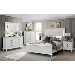 Cosmos Furniture Rebecca 2-Drawer Nightstand, White