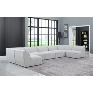 Meridian Furniture Miramar 175-inch 7-Piece Linen Fabric Modular Sectional Sofa