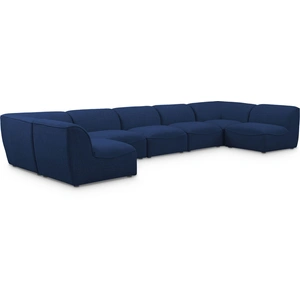 Meridian Furniture Miramar 175-inch 7-Piece Linen Fabric Modular Sectional Sofa