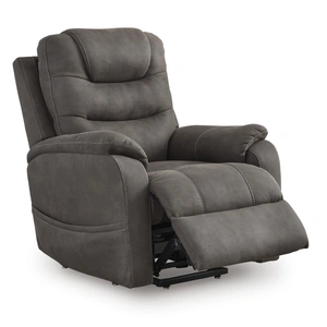 Ashley Furniture Snowfield Faux Leather Power Lift Recliner, Gunmetal