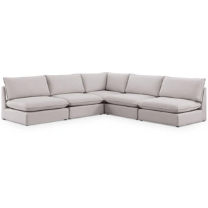 Meridian Furniture Mackenzie 120-inch 5-Piece Linen Fabric Modular Armless Sectional Sofa