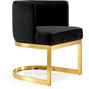 Meridian Furniture Gianna Velvet Dining Chair with Stainless Steel Base