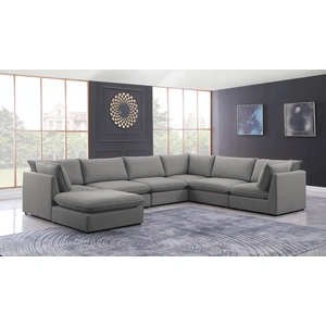 Meridian Furniture Mackenzie 160-inch 7-Piece Linen Fabric Modular Sectional Sofa