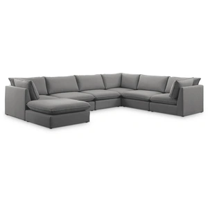 Meridian Furniture Mackenzie 160-inch 7-Piece Linen Fabric Modular Sectional Sofa
