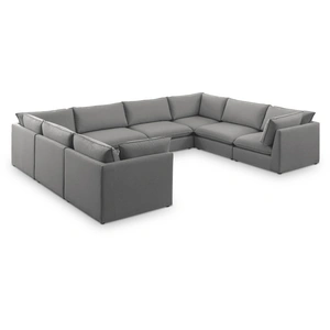 Meridian Furniture Mackenzie 160-inch 8-Piece Linen Fabric Modular Sectional Sofa