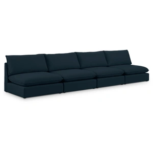 Meridian Furniture Mackenzie 160-inch Linen Armless Modular Sofa