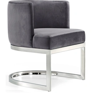 Meridian Furniture Gianna Velvet Dining Chair with Stainless Steel Base