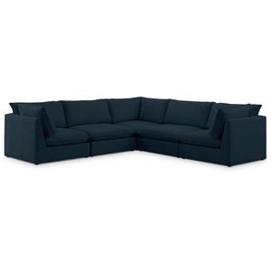 Meridian Furniture Mackenzie 120-inch 5-Piece Linen Fabric Modular Sectional Sofa