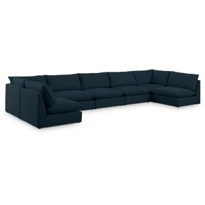 Meridian Furniture Mackenzie 200-inch 7-Piece Linen Fabric Modular Sectional Sofa