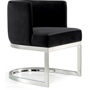 Meridian Furniture Gianna Velvet Dining Chair with Stainless Steel Base