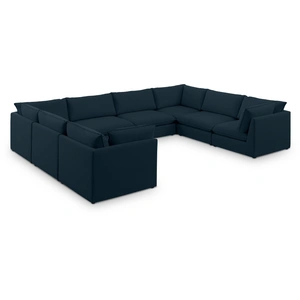 Meridian Furniture Mackenzie 160-inch 8-Piece Linen Fabric Modular Sectional Sofa