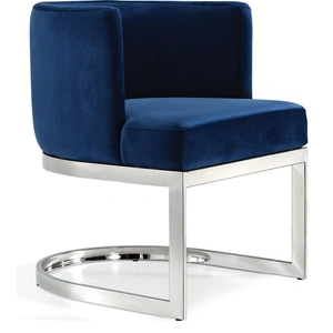 Meridian Furniture Gianna Velvet Dining Chair with Stainless Steel Base