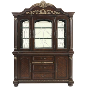 Homelegance Russian Hill Classic Glass/Wood China Cabinet, Cherry