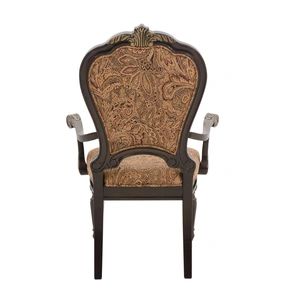 Homelegance Russian Hill Classic Fabric/Wood Dining Arm Chair, Cherry/Brown (Set of 2)
