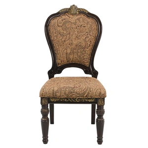 Homelegance Russian Hill Classic Fabric/Wood Dining Chair in Cherry/Brown (Set of 2)