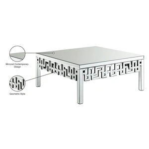 Meridian Furniture Aria 39-inch Square Mirrored Coffee Table