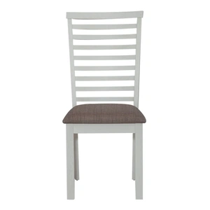 Liberty Furniture Brook Bay Polyester/Wood Ladder Back Side Chair, Textured White & Carbon Gray (Set of 2)