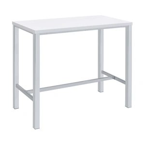Coaster Natividad Wood Veneer 5-Piece Bar Set, White High Gloss/Chrome