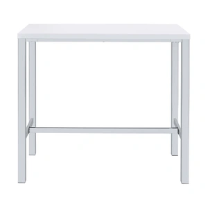 Coaster Natividad Wood Veneer 5-Piece Bar Set, White High Gloss/Chrome