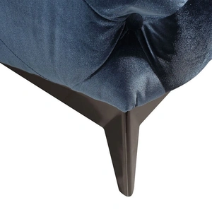 J&M Furniture Glitz Velour Fabric Chair, Blue