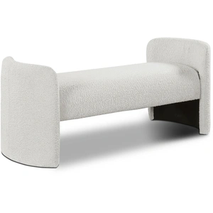 Meridian Furniture Peyton Boucle Fabric Bench