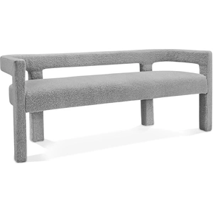 Meridian Furniture Athena Boucle Fabric Bench