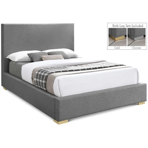 Meridian Furniture Crosby Linen Fabric Bed