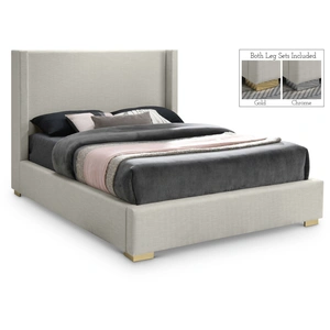 Meridian Furniture Royce Linen Fabric Bed