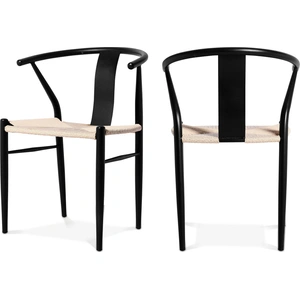 Meridian Furniture Beck Dining Chair with Metal Legs & Frame (Set of 2)