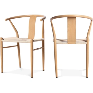 Meridian Furniture Beck Dining Chair with Metal Legs & Frame (Set of 2)