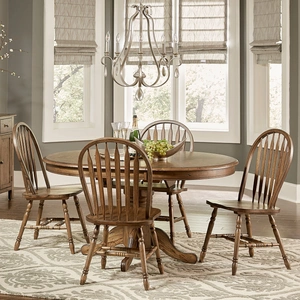 Liberty Furniture Carolina Crossing Extendable Pedestal Dining Set