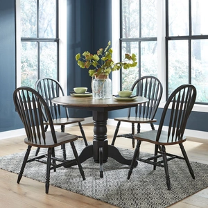 Liberty Furniture Carolina Crossing Round Drop Leaf Dining Room Set