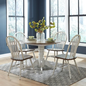 Liberty Furniture Carolina Crossing Round Drop Leaf Dining Room Set