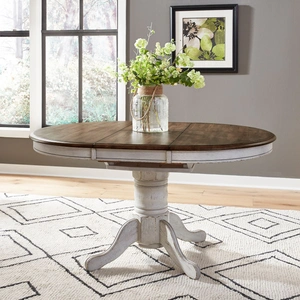 Liberty Furniture Carolina Crossing Oval Extendable Pedestal Dining Table