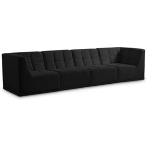 Meridian Furniture Relax 128-inch Velvet Modular Sofa