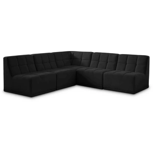 Meridian Furniture Relax 94-inch 5-Piece Velvet Modular Sectional