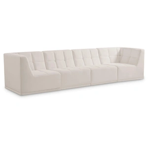Meridian Furniture Relax 128-inch Velvet Modular Sofa