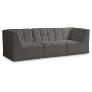 Meridian Furniture Relax 98-inch Velvet Modular Sofa