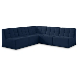 Meridian Furniture Relax 94-inch 5-Piece Velvet Modular Sectional