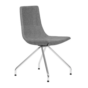 NARBUTAS North Cape Low Back Armless Meeting Chair, Chromed 4-leg Base