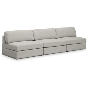 Meridian Furniture Beckham 114-inch Linen Modular Armless Sofa