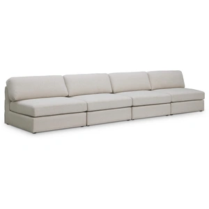 Meridian Furniture Beckham 152-inch Linen Modular Armless Sofa