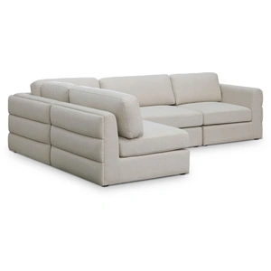 Meridian Furniture Beckham 114-inch Linen Fabric Modular 4-Piece Corner Sectional Sofa