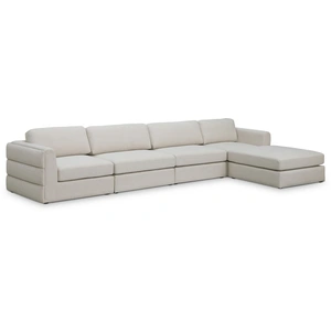 Meridian Furniture Beckham 152-inch 5-Piece Linen Fabric Modular Sectional Sofa