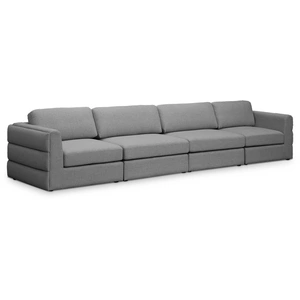 Meridian Furniture Beckham 152-inch Linen Modular Sofa