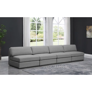 Meridian Furniture Beckham 152-inch Linen Modular Armless Sofa