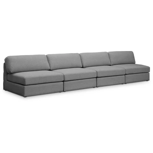 Meridian Furniture Beckham 152-inch Linen Modular Armless Sofa