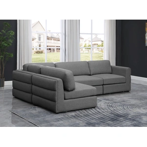 Meridian Furniture Beckham 114-inch Linen Fabric Modular 4-Piece Corner Sectional Sofa